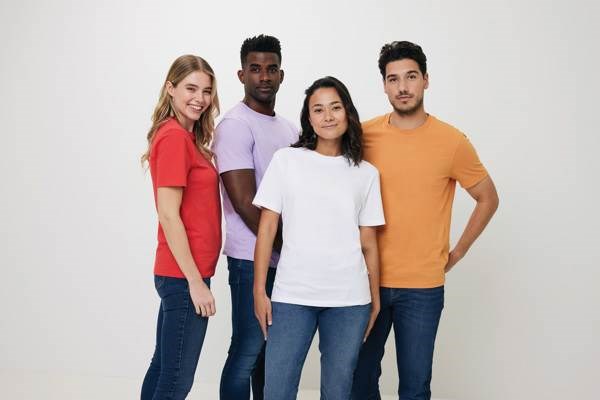 Obrázky: Unisex tričko Bryce, rec.bavlna, červené XL, Obrázek 4
