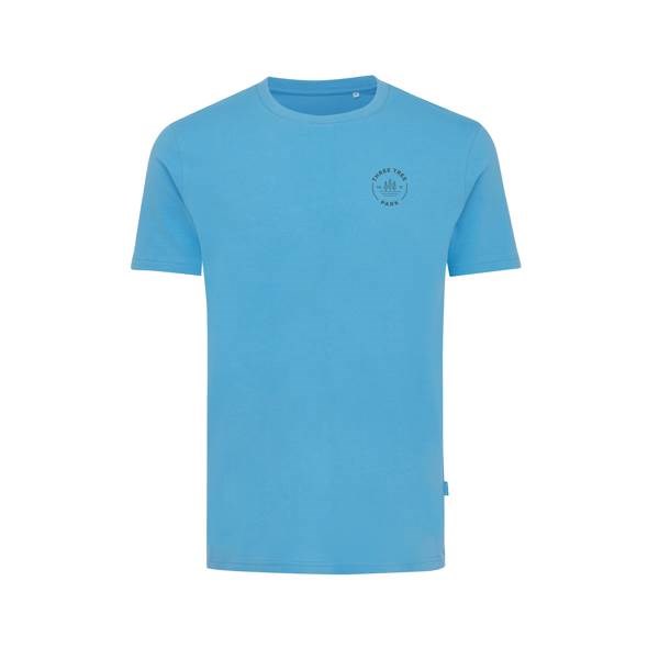 Obrázky: Unisex tričko Bryce, rec.bavlna, modré XL, Obrázek 3