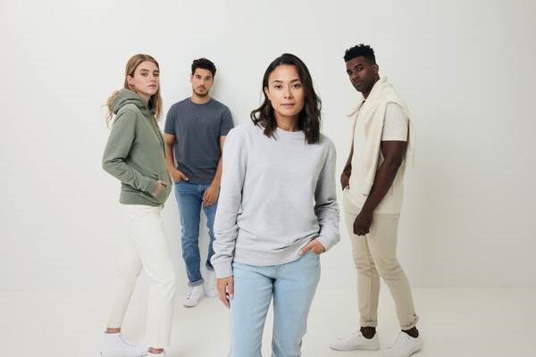 Obrázky: Unisex mikina Denali z recykl. bavlny, zelená XXXL, Obrázek 22