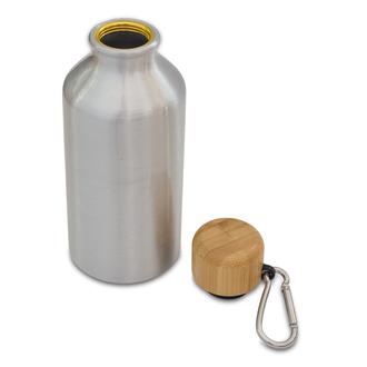 Obrázky: Stříbrná jednostěnná hliníková lahev 400 ml, Obrázek 2