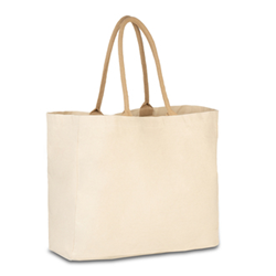 Obrázky: XXL velká nákupní taška z bavlny s dlouhými uchy