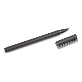 Obrázky: Černé plastové pero s černou gelovou náplní, Obrázek 2