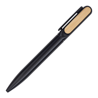 Obrázky: Černé kovové kul. pero v obalu s bambusovou plochou, Obrázek 5