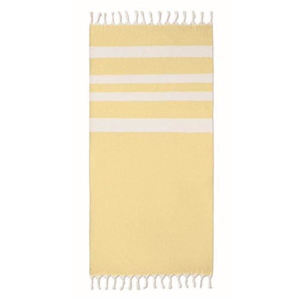 Obrázky: Žlutá deka nebo ručník z recyk. tkaniny 140 g
