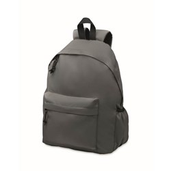 Obrázky: Tmavě šedý batoh z RPET s přední kapsičkou