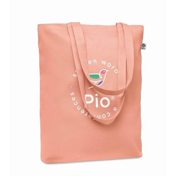 Obrázky: Nákupní taška z organické bavlny 270g, oranžová, Obrázek 5