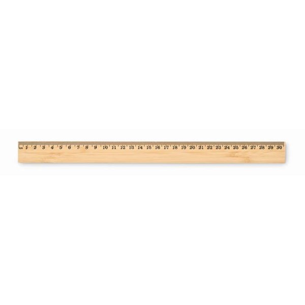 Obrázky: Pravítko z bambusu 30cm, oboustranné - cm/palce