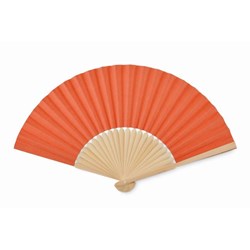 Obrázky: Oranžový vějíř z bambusu a papíru