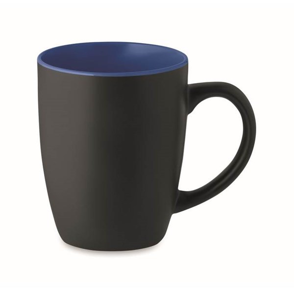 Obrázky: Černo-modrý matný keramický hrnek 290 ml