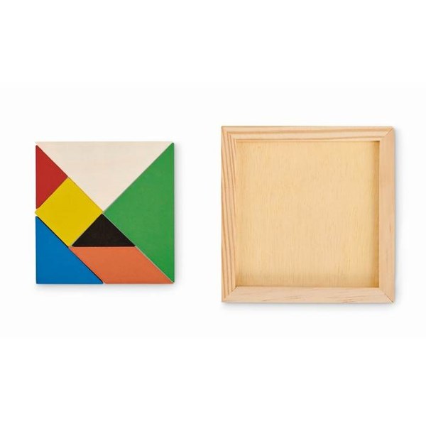 Obrázky: Dřevěná logická hra - puzzle Tangram, Obrázek 4