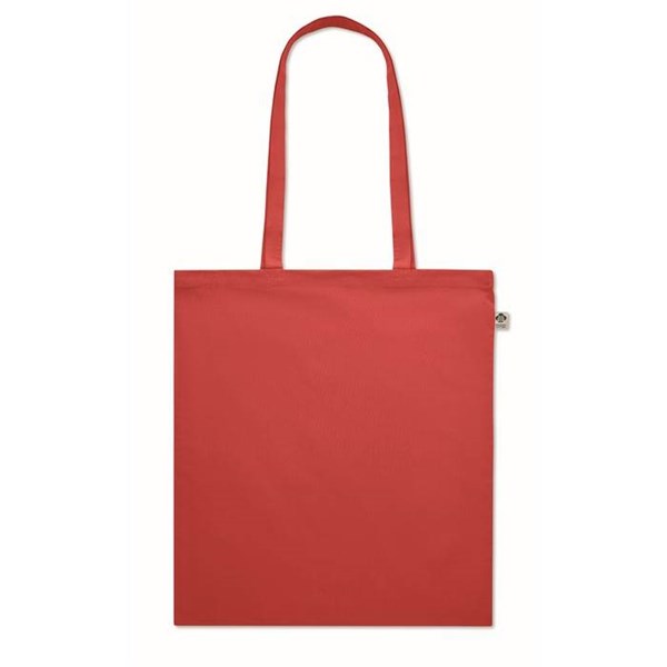 Obrázky: Nákupní taška z bio bavlny, 180g, červená, Obrázek 3