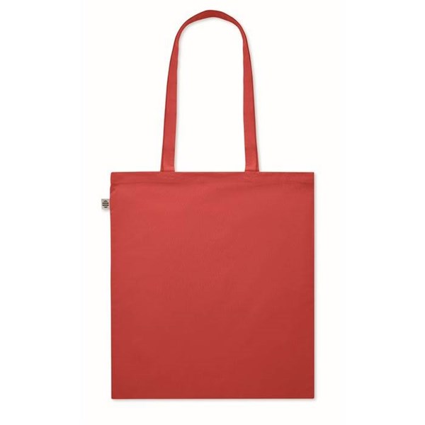 Obrázky: Nákupní taška z bio bavlny, 180g, červená, Obrázek 4