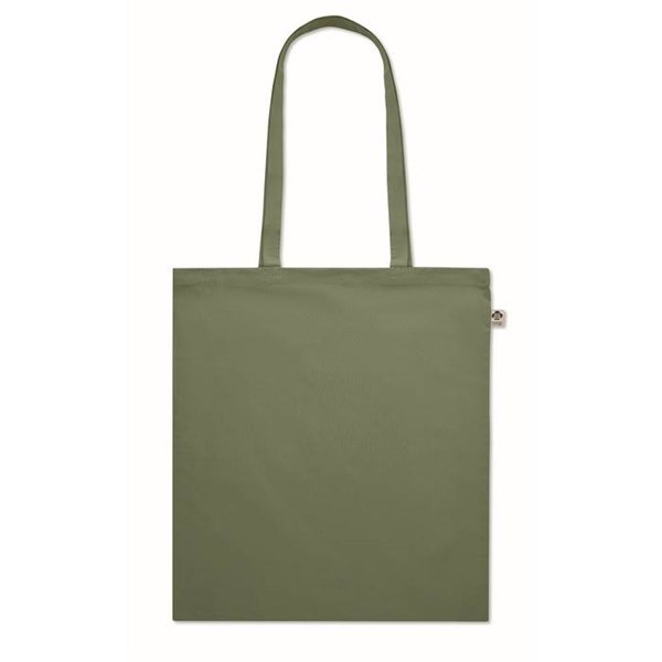Obrázky: Nákupní taška z bio bavlny, 180g, zelená, Obrázek 2