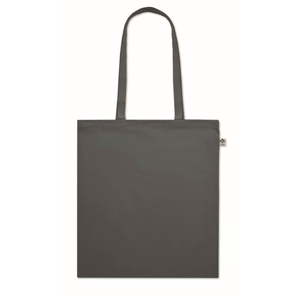 Obrázky: Nákupní taška z bio bavlny, 180g, tmavě šedá, Obrázek 2