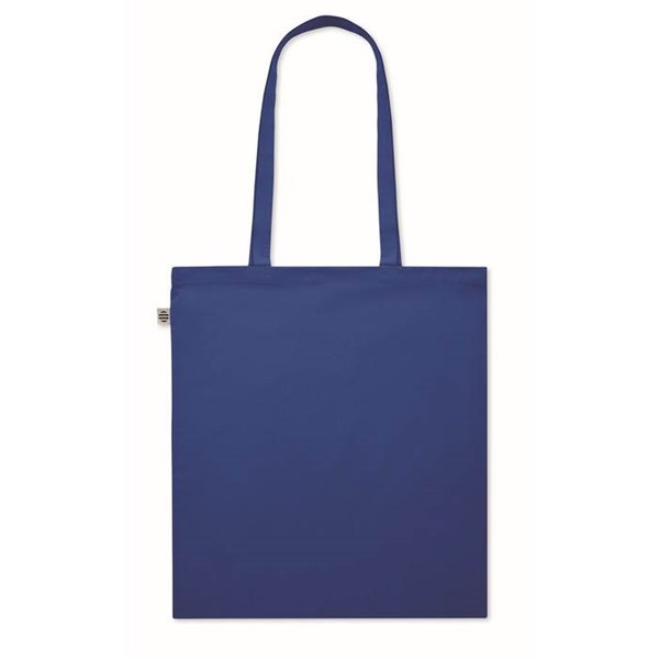 Obrázky: Nákupní taška z bio bavlny 180g, král.modrá, Obrázek 3