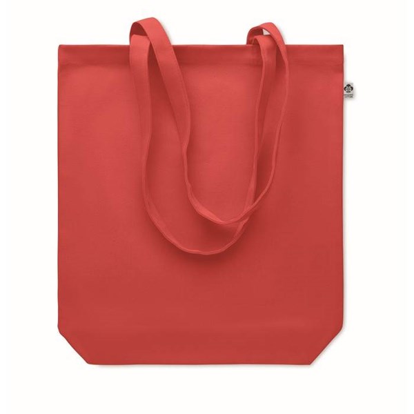 Obrázky: Nákupní taška z organické bavlny 270g, červená, Obrázek 2