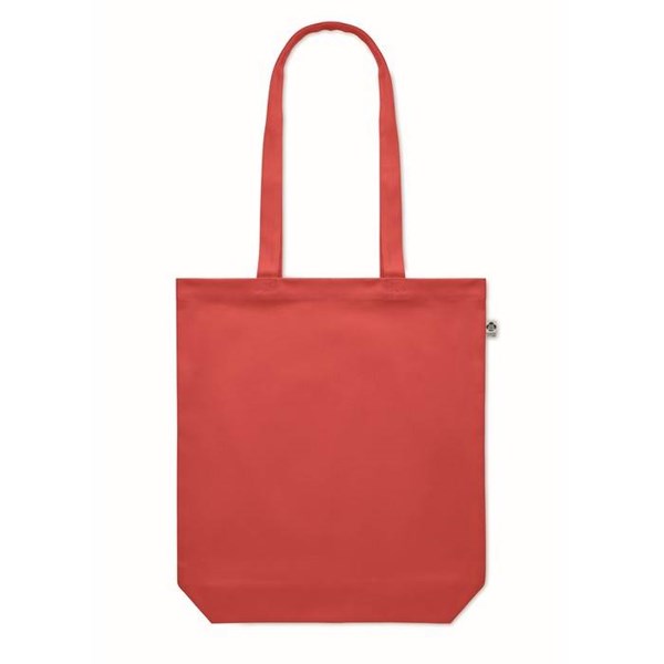 Obrázky: Nákupní taška z organické bavlny 270g, červená, Obrázek 3