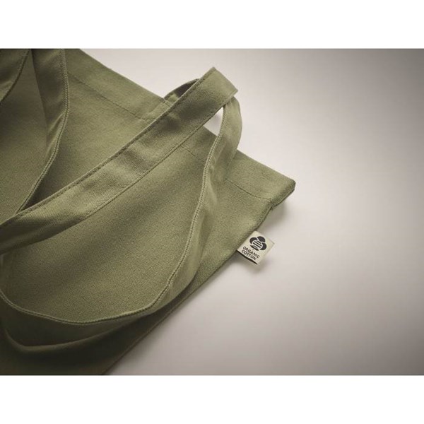 Obrázky: Nákupní taška z organické bavlny 270g, zelená, Obrázek 5