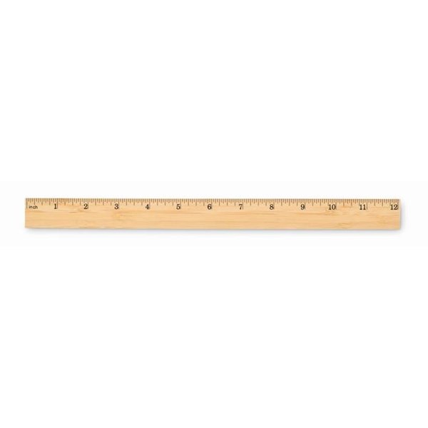 Obrázky: Pravítko z bambusu 30cm, oboustranné - cm/palce, Obrázek 2