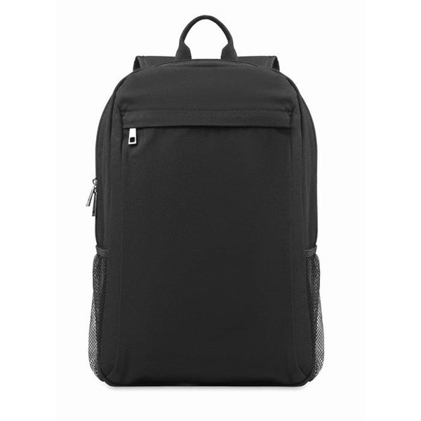 Obrázky: Černý batoh na 15palcový notebook z praného plátna, Obrázek 4