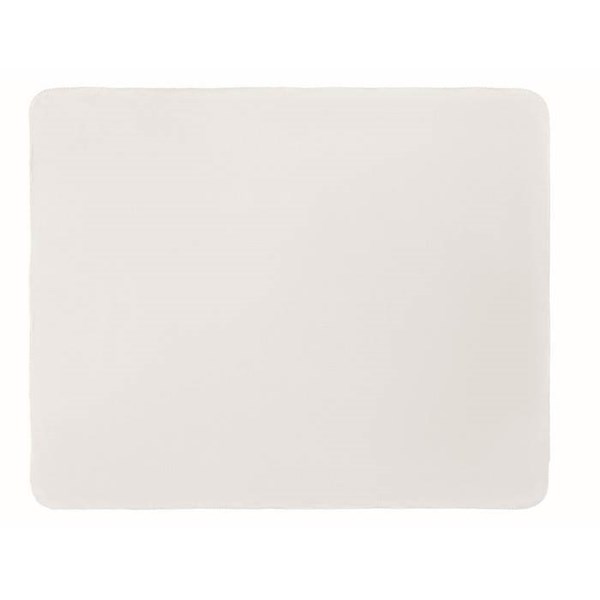 Obrázky: Bílá RPET fleecová deka 130 gr/m², Obrázek 3