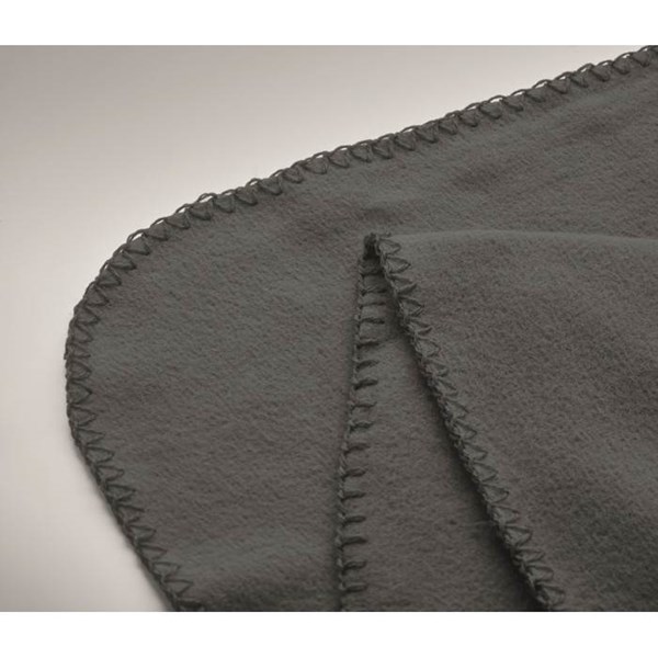 Obrázky: Tmavě šedá RPET fleecová deka 130 gr/m², Obrázek 4