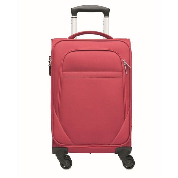 Obrázky: Červený palubní textilní kufr na kolečkách, Obrázek 3