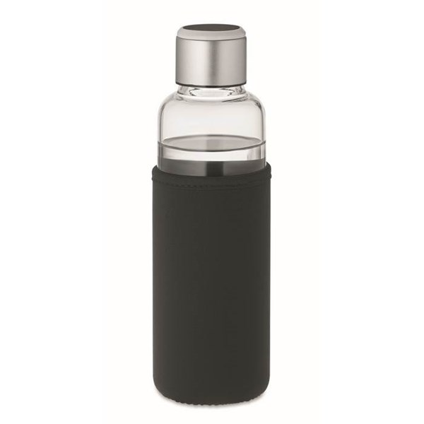 Obrázky: Skleněná láhev 0,5l v černém obalu, pitný režim, Obrázek 2