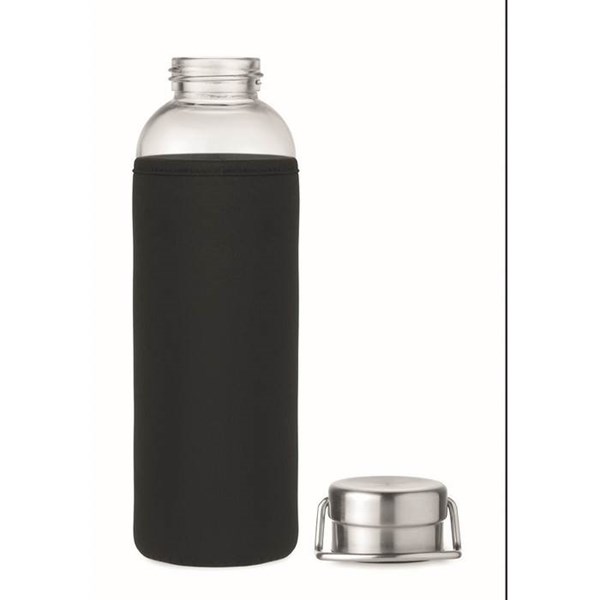 Obrázky: Skleněná láhev s nerez víčkem v černém obalu 0,5l, Obrázek 10