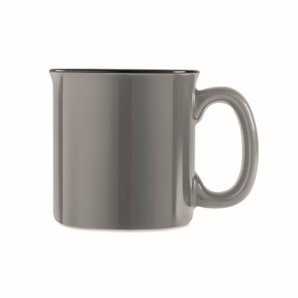 Obrázky: Keramický vintage hrnek 240 ml šedo-bílý, Obrázek 4