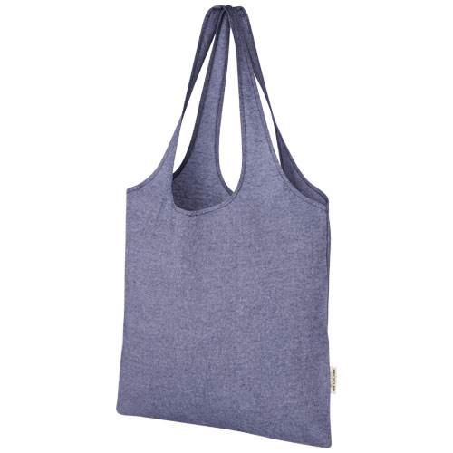 Obrázky: Nákupní taška z rec. bavlny 150 g, modrá, Obrázek 1