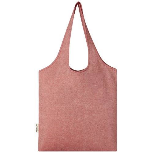 Obrázky: Nákupní taška z rec. bavlny 150 g, červená, Obrázek 2