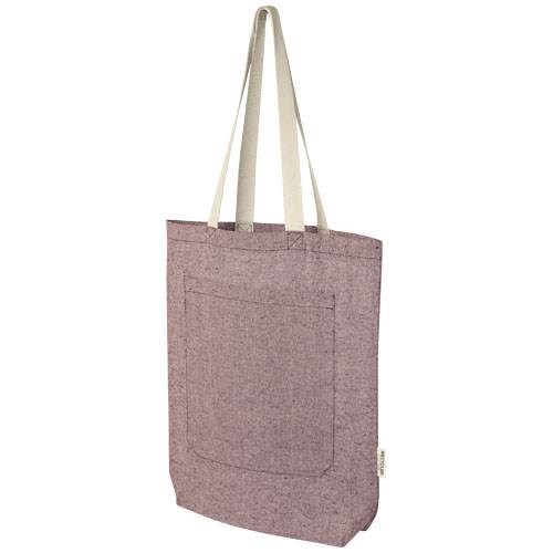Obrázky: Nákup. taška-kapsa 150 g, rec. bavlna, bordó