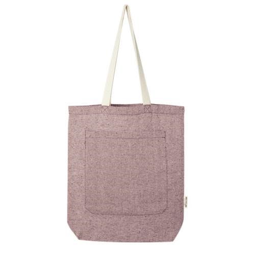 Obrázky: Nákup. taška-kapsa 150 g, rec. bavlna, bordó, Obrázek 7
