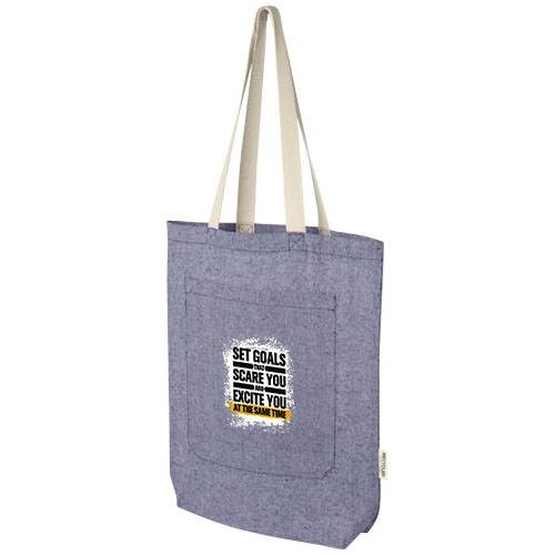 Obrázky: Nákup. taška-kapsa 150g, rec. bavlna, modrá, Obrázek 8