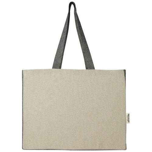 Obrázky: Nákupní taška rec. bavlna 190 g, kontrastní boky, Obrázek 6