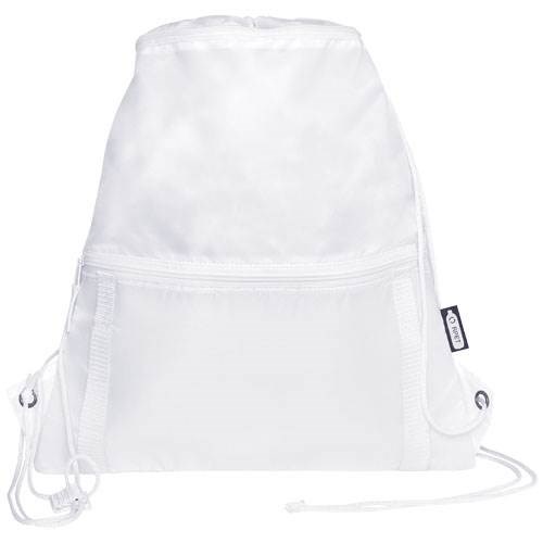 Obrázky: Recyklovaný bílý skládací batoh s přední kapsou, Obrázek 9