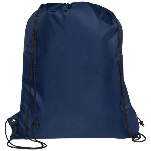 Obrázky: Recyklovaný tm.modrý skládací batoh s přední kapsou, Obrázek 2
