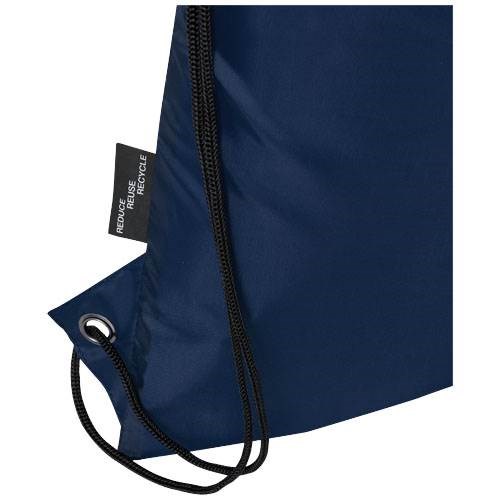 Obrázky: Recyklovaný tm.modrý skládací batoh s přední kapsou, Obrázek 5