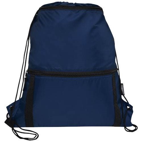 Obrázky: Recyklovaný tm.modrý skládací batoh s přední kapsou, Obrázek 8