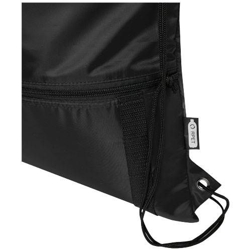 Obrázky: Recyklovaný černý skládací batoh s přední kapsou, Obrázek 4