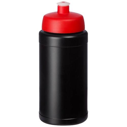 Obrázky: Sportovní láhev 500 ml, černá, červené víčko, Obrázek 1