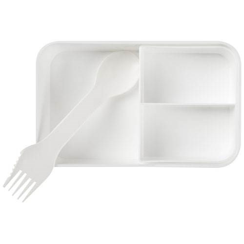 Obrázky: Jednopatrová obědová krabička 700 ml, bílá, Obrázek 7
