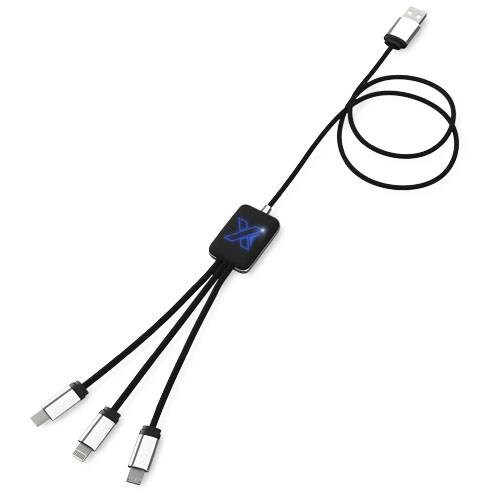 Obrázky: Dlouhý dobíjecí kabel s modrým svítícím logem, Obrázek 2