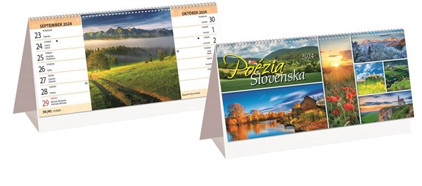 Obrázky: POÉZIA SLOVENSKA, stolový štrnásťdenný kalendár, 297x138 mm, Obrázek 2