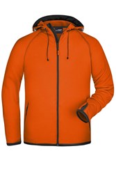 Obrázky: Pánská bunda J&N 280 s kapucí, oranžová/tm.šedá S