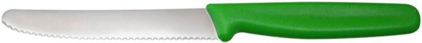 Obrázky: Zelený nůž na zeleninu s kulatou vlnkovou čepelí