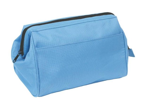 Obrázky: Světle modrá polyesterová kosmetická taška na zip