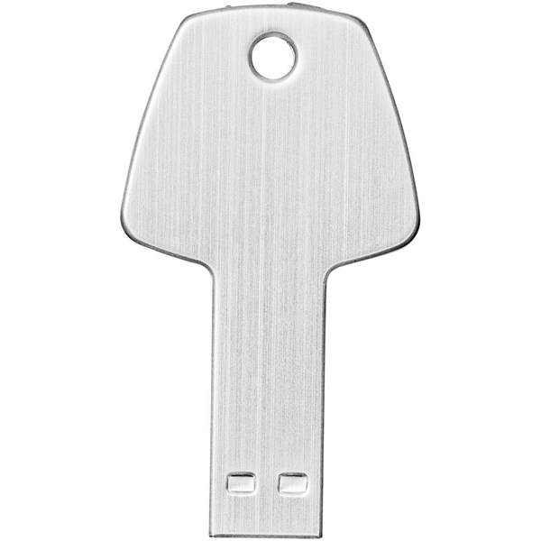 Obrázky: Stříbrný hliníkový USB flash disk 4GB, tvar klíče, Obrázek 1