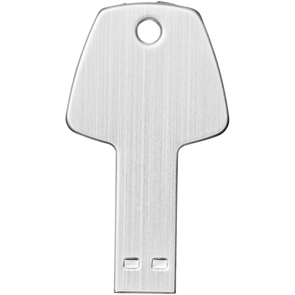 Obrázky: Stříbrný hliníkový USB flash disk 4GB, tvar klíče